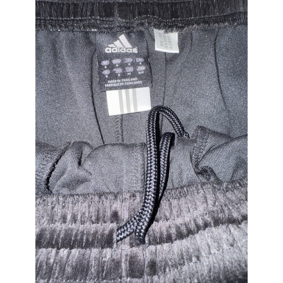 Adidas Velour Kansas Jayhawks KU Men's S Small Black Pants Vintage W/ Pockets - Picture 8 of 15